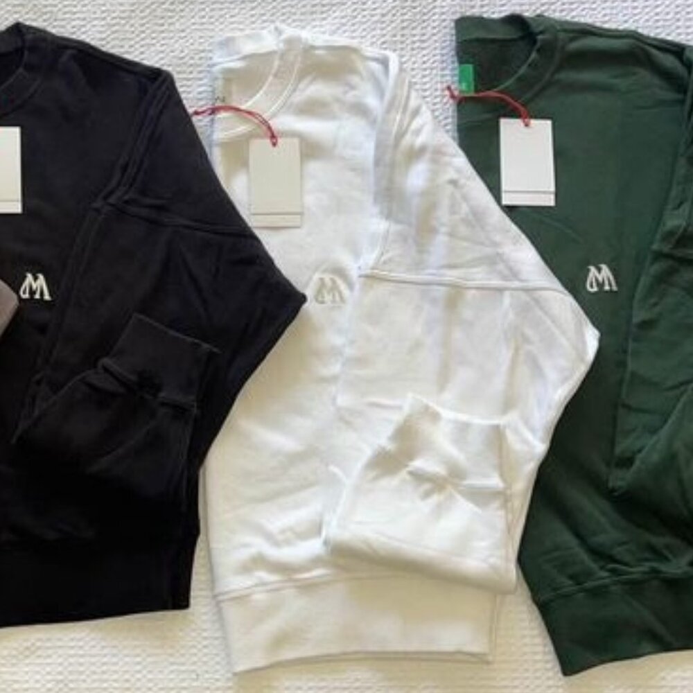 100% cotton tracksuit - WHITE crewneck